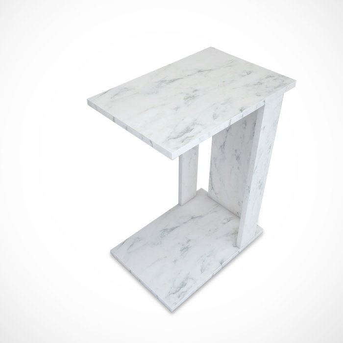Hanah Home Mesa Auxiliar Pasific C Blanco y Negro 30x43x61cm Tablero Melamina 18mm
